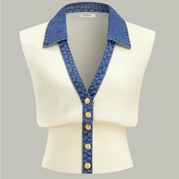 Commense Sweaters - Commense Cream Knit Top (S). NWT